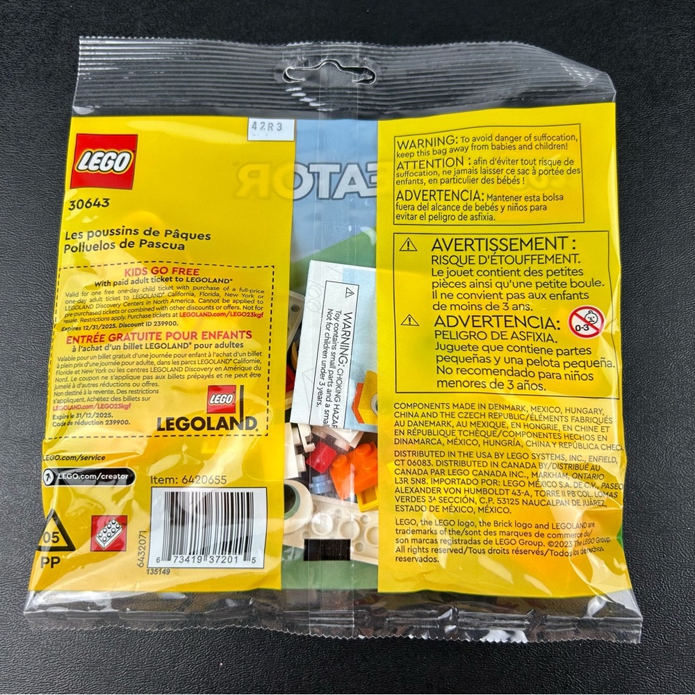 Lego Creator 30643 Easter Chickens 61 Pieces Building Toy - Picture 6 of 7
